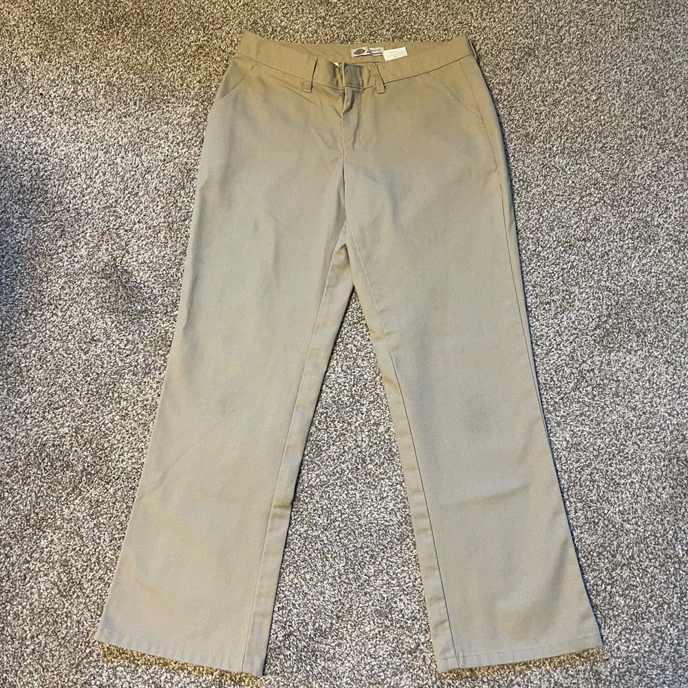 women’s Dickies tan pants, size 4